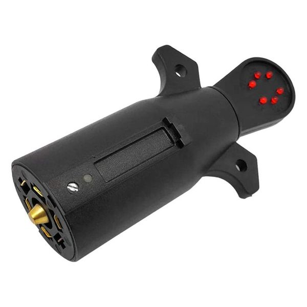 

parts heavy duty 7-way trailer light circuit connector tester with led 7 pin round rv blade electric wiring adapter