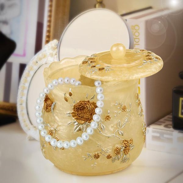 

bath accessory set retro european princess jewelry box resin decorative cosmetic to carry the