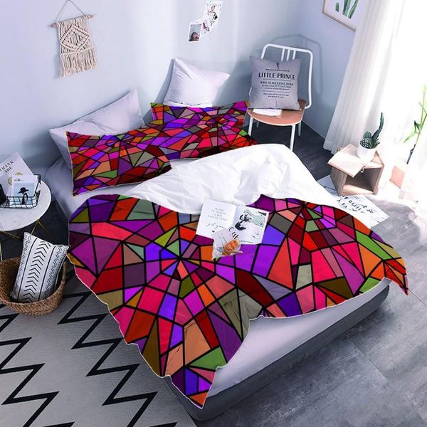 

bedding sets color square trendy home textiles single bed double duvet cover pillow case sheet boy girl set