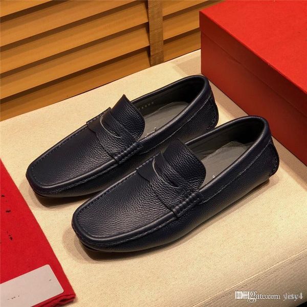 

mi 2021 luxury brands designer leather fashion men business dress loafers pointy brown shoes oxford breathable formal wedding footwear 33, Black