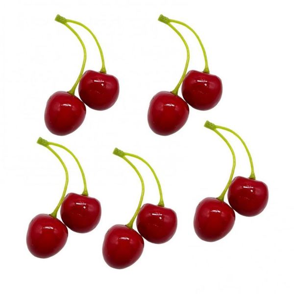 

party decoration 10pcs artificial cherry foam simulation mini 3d model fruit props