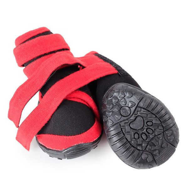 

dog apparel 4pcs all weather neoprene pet shoes water resistant medium large protector boots with rugged anti-slip sole xs s m l