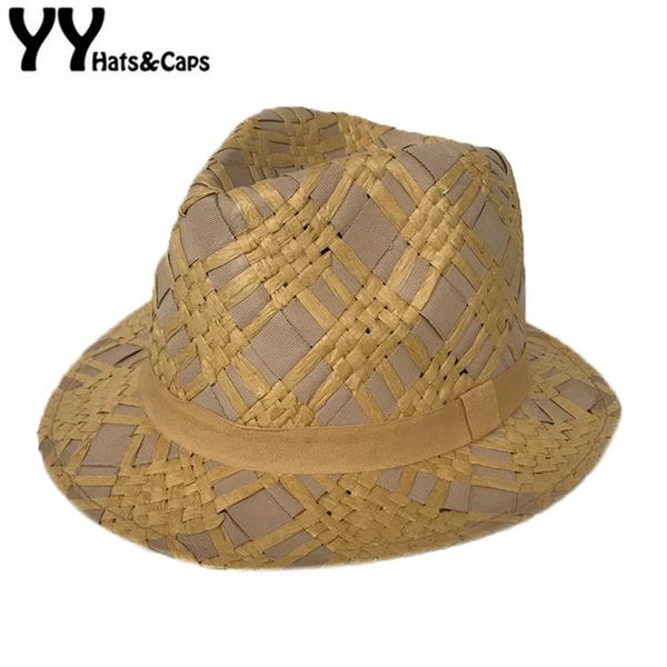 

stingy brim hats yy straw rope weaving panama hat for women summer beach cap men sun visor breathable jazz felt cm19031, Blue;gray