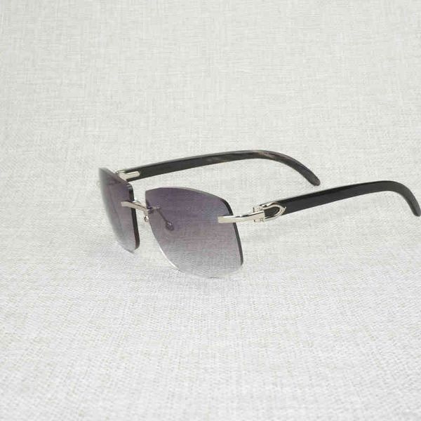

fine accessories ancient black white buffalo horn oversize sunglasses men natural wood shades rimless eyewear for driving outdoor oculos gaf, White;black