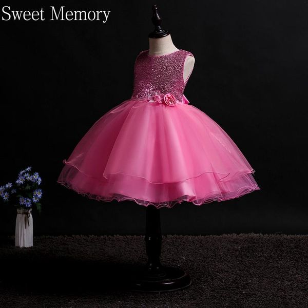 

girl's dresses pink red blue flower girl dress 2021 celebrity children vestido de fiesta boda robe mariage enfant fille sweet memory, Red;yellow
