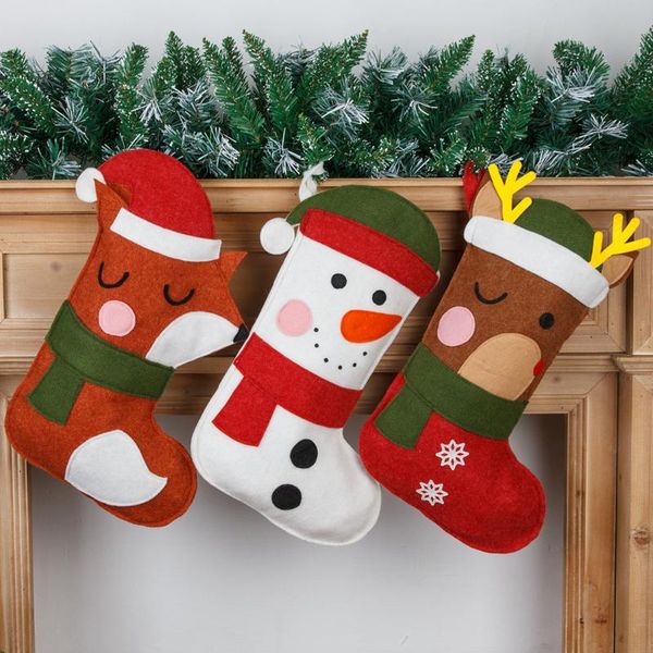 

christmas decorations soft felt cartoon socks gift candy bag suitable for family holiday party supplies cute bags