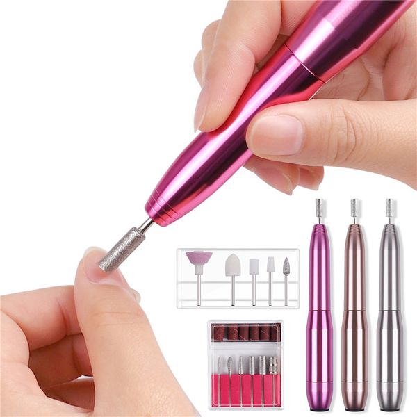 Новый Electric Electric Electring Machine Portable USB Nails File Polishing Tool Маникюрные принадлежности для домашнего и салона