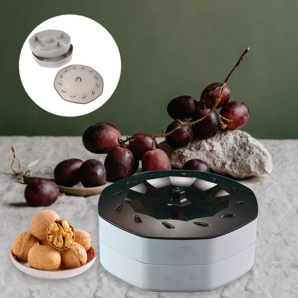 

dishes & plates double layer candy box nut storage container dried fruit snack