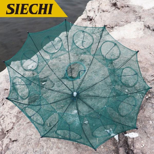 

cast net shrimp cage automatic folding fishing net lobster cage fishing trap mesh 4~20 holes network equipm