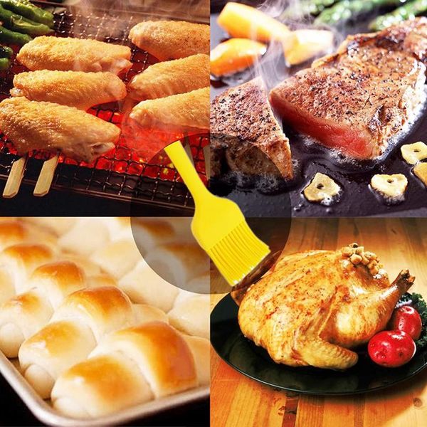 

bbq oil brush - 8 inch, silicone basting barbecue pastry turkey bastet brush eco-friendly bread oil cream cooking basting