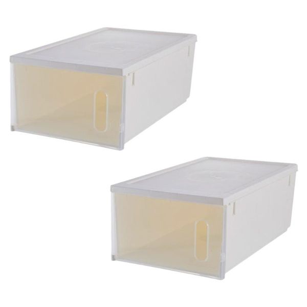 

2pcs simple shoes case home shoes case practical storage container