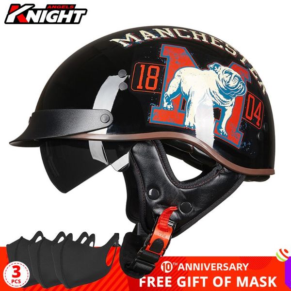 

gxt accesorios para moto men women motocross half helmet casco moto vintage scooter open face helmet dot certification