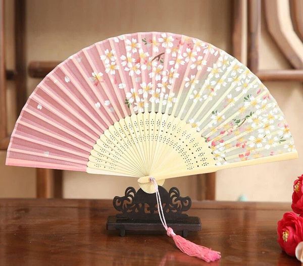 

party favor bone noodles small sakura silk fan imitation folding
