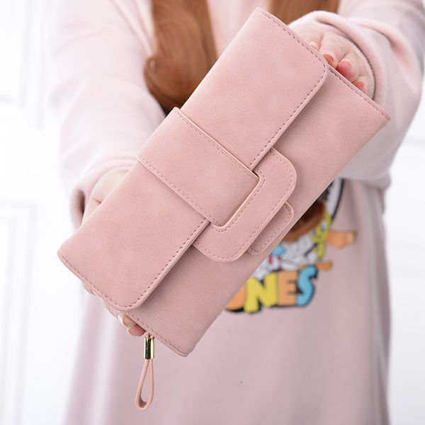 

sale2021 on new fashion long portfolios three-volume gesp portfolio women cardholder bolsa carteira feminina, Red;black