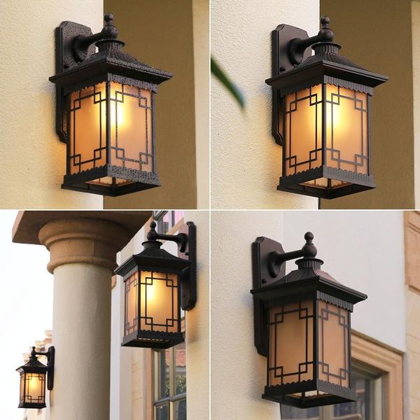 

chinese style outdoor wall lamp waterproof external wall square lamp stair gate corridor balcony outdoor courtyard