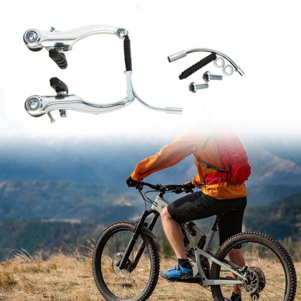 

bike brakes aluminum alloy v brake bicycle cycling for mtb curved rods gaskets full set