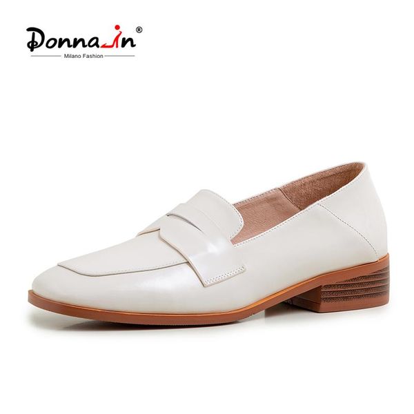 

dress shoes donna-in 2021 fashion retro loafers genuine leather mid-heel women pumps casual spring autumn thick heel women's, Black