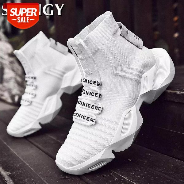 

2020 running shoes men sneakers high fashion sport men shoes mesh breathable comfort thick bottom outdoor big size 39-48 #tp8v