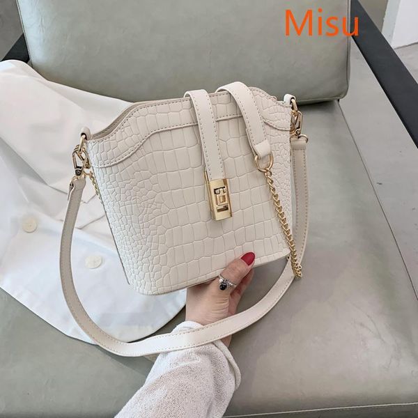 

cross body female leather women bag fashion women's shoulder handbags crocodile pattern bucket large capacity tote crossbody bags