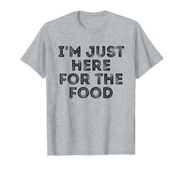 

men's t-shirts i'm just here for the food vintage shirt gift, White;black