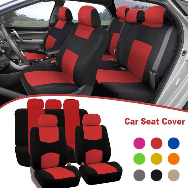 

car seat covers full 9pcs set split option bench 5 headrests front & rear