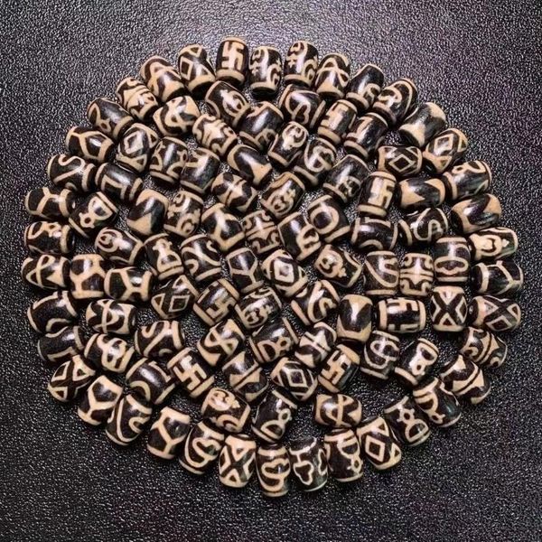 

other 100pcs/lot jewelry accessories loose beads tibet pure natural agate dzi diy ethnic style wholesale in bulk