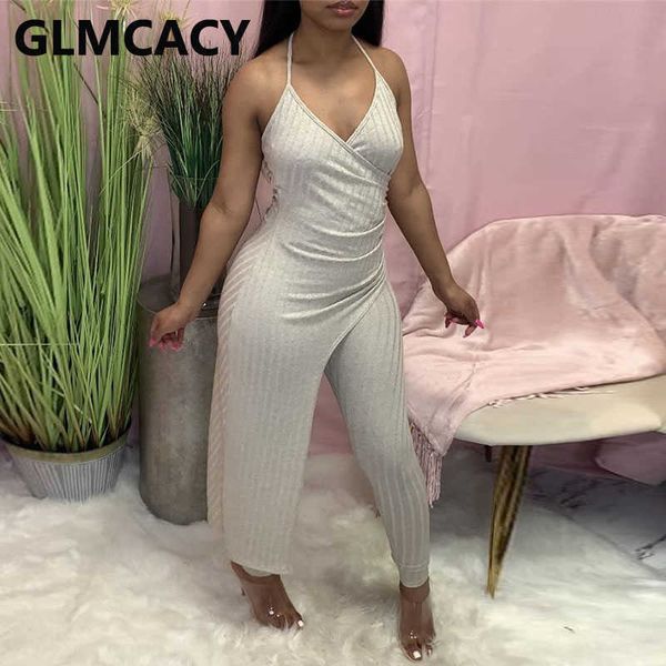 

women halter sleevless backless plunge v-neck jumpsuits 210702, Black;white