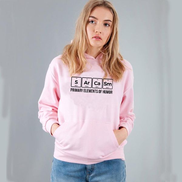 

women's hoodies & sweatshirts primary elements of humor women sarcasm chemistry pullover streetwear hipster long sleeve outwear d, Black