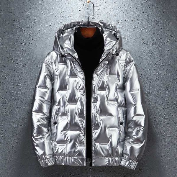 

men's and women's hooded winter jackets, fashion coats, casual, shiny, new parker, Black