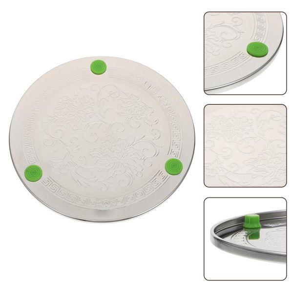 

mats & pads 1pc heat insulation placemat decorative non-skid tableware mat (silver)