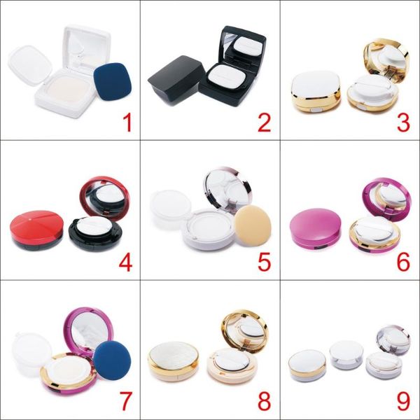

storage bottles & jars 2pcs/lot golden air cushion foundation empty case bb cream puff box packing calm makeup