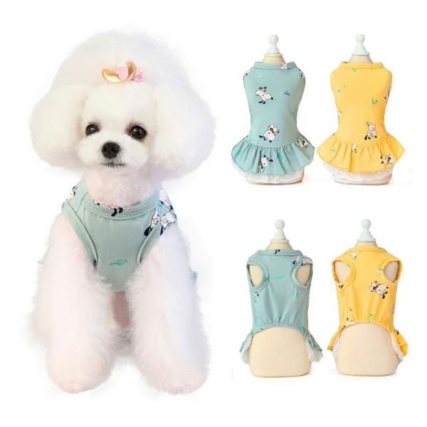 

dog apparel s-xxl cute summer pet cat skirt clothing cotton cooling small large teddy clothes