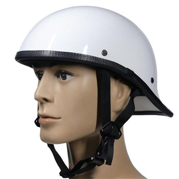

motorcycle helmets white for retro half cruise helmet scooter german vintage moto