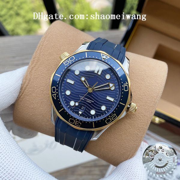 

2021 sea aqua business watches 007 terra men planet sport wristwatches ocean james bond boss master mens watch d1094, Slivery;black