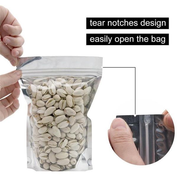 

stand up aluminium foil zipper bag smell proof packaging pouch for food coffee storage jllagc soif
