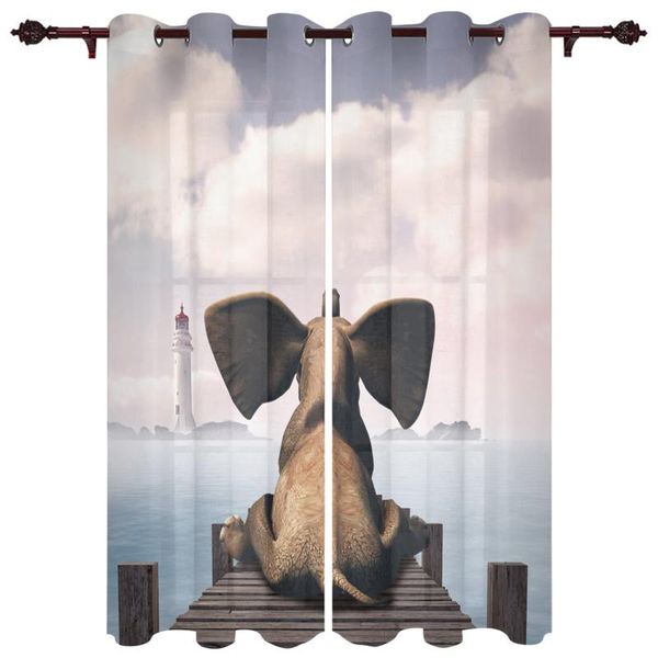

exquisite home luxury curtains wooden bridge elephant sea living room dining room bedroom l exquisite translucent curtains