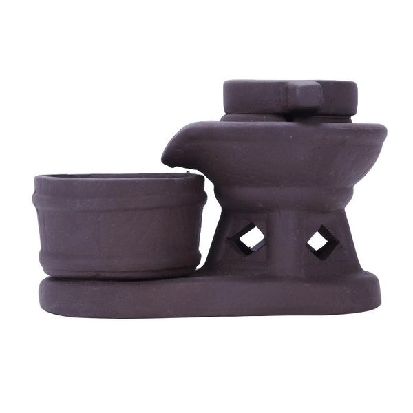 

sachet bags cnim ceramic lotus flower incense burner holder #21 purple sand