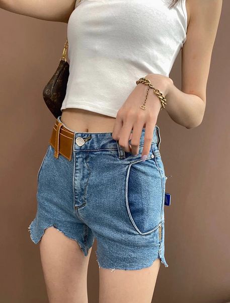 

new 2021 hip-hop buraco adererror denim shorts feminino 1:1 corte de alta qualidade danos magro ader erro irregular calas curtas vm19, Black;white