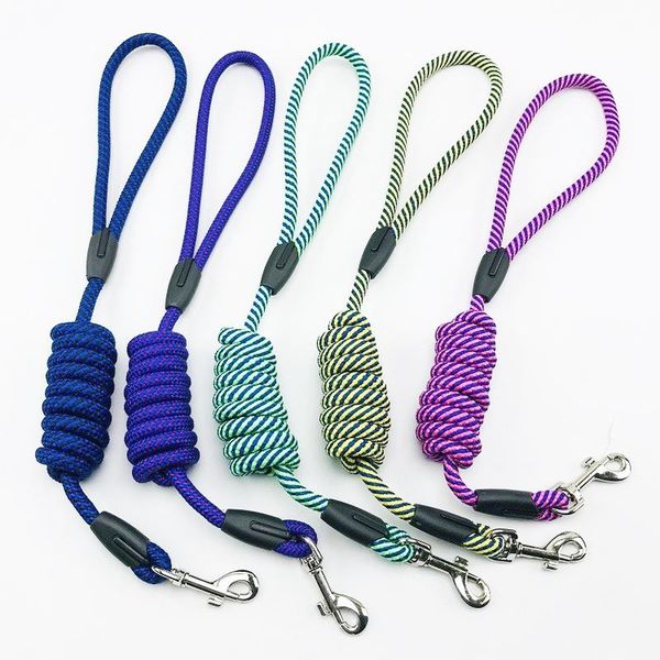 

dog collars & leashes pet products leash for small large dogs reflective rope pets lead dog-collar harness nylon running