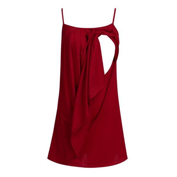 

maternity dresses summer nursing tank women pregnant nusring sleeveless straps ruffles solid vetement femme breastfeeding, White