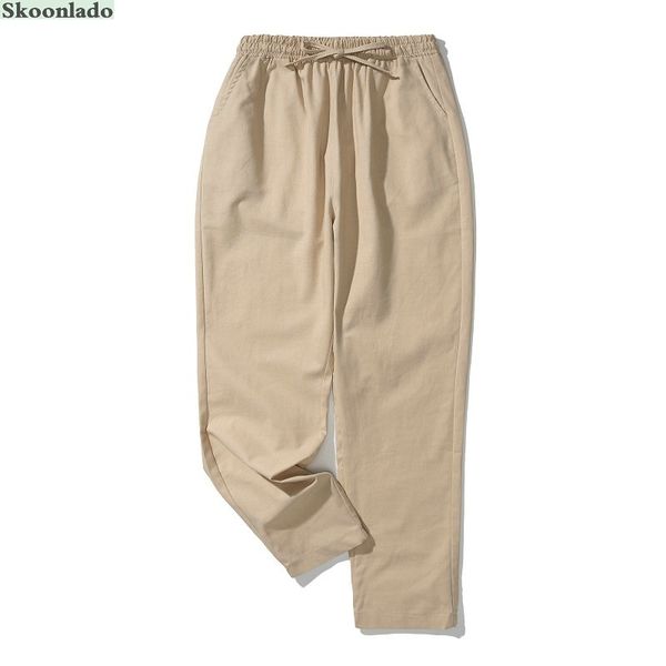 

plus size s-5xl est cotton linen trousers women formal pants good quality lady clothes comfortable fashion nice brand design 210706, Black;white