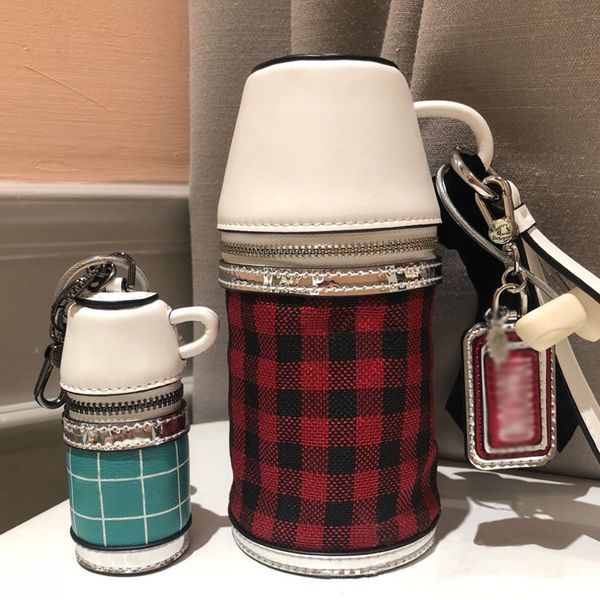 

new cup drink cup shape cylinder women bag 2021 shoulder bag new lattice crossbody bag girls cute handbag and purses c0225