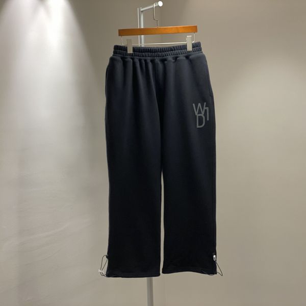 

women's pants & capris womens mens welldone spring high-waist sports casual style couples loose and thin wide-leg for women, Black;white