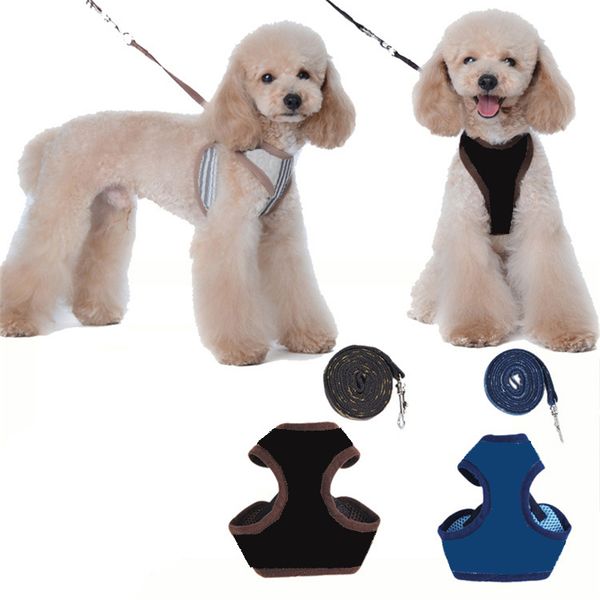 

latest dog pets harnesses leashes set vintage flower lattice letters printing dogs collars leash summer breathable out door harness