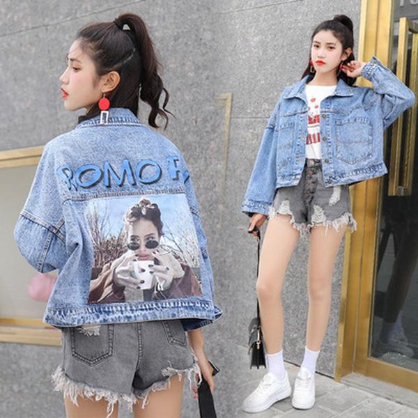 

women's jackets denim women's jacket loose and fine student bf spring autumn short fashion jeans w8ua, Black;brown