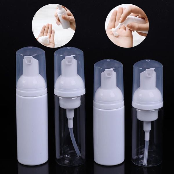 

1pc 50ml/60ml bubbler white/clear foaming mousse bottle shampoo lotion shower gel foam pump bottles travel use