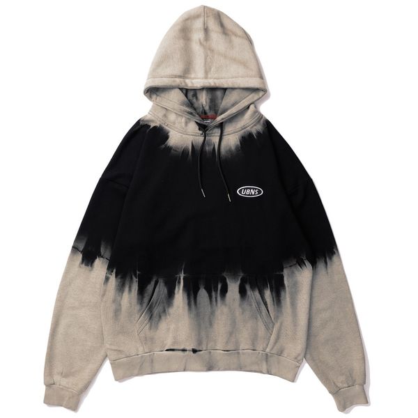 

tie dyed vintage style hoodie sweatshirt mens hip hop harajuku pullover hoodies streetwear casual fashion clothes hipster, Black