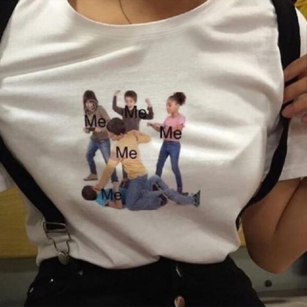 

ulzzang spoof personality vogue mens vintage 90s harajuku casual men clothing camisetas mujer, White;black