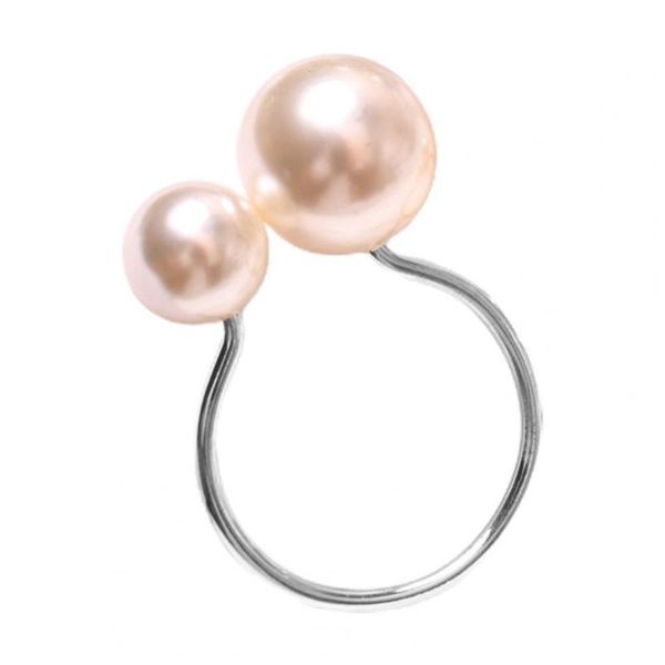 

napkin rings ring unique elegant metal fake pearl wedding buckle 6-piece style