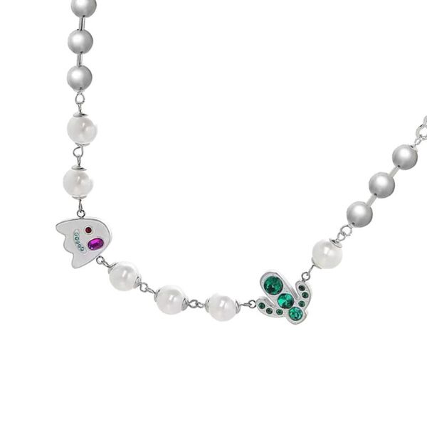 

pendant necklaces 1pc necklace creative ghost unique fashion accessory, Silver